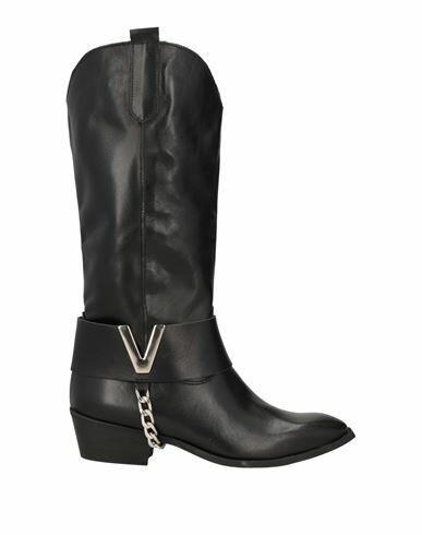 Geneve Woman Boot Black Leather Cover