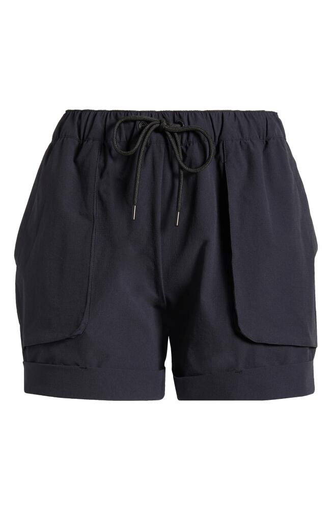 zella Navigator Drawstring Utility Shorts in Black Cover