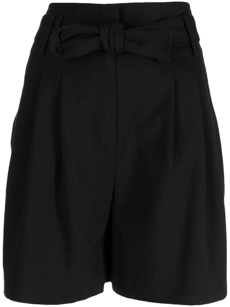 Sonia Rykiel belted high-waisted shorts - Black Cover