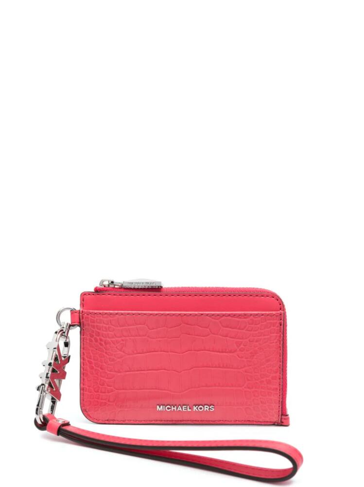 Michael Michael Kors embossed-crocodile leather cardholder - Pink Cover