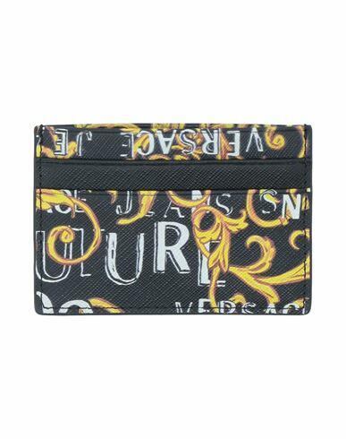 Versace Jeans Couture Man Document holder Black Cow leather Cover