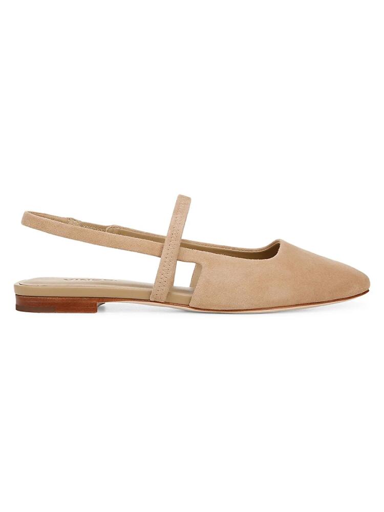 Vince Women's Bernice Leather Slingback Flats - Dune Cover