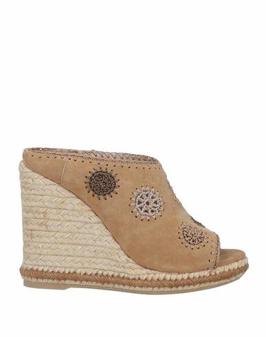 Pablo Gilabert Woman Espadrilles Camel Soft Leather Cover