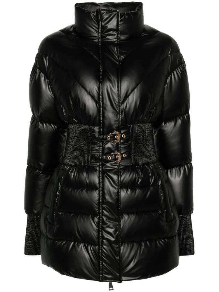 Versace Jeans Couture Baroque-buckle padded jacket - Black Cover