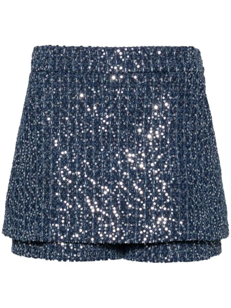 Maje sequin-embellished skorts - Blue Cover