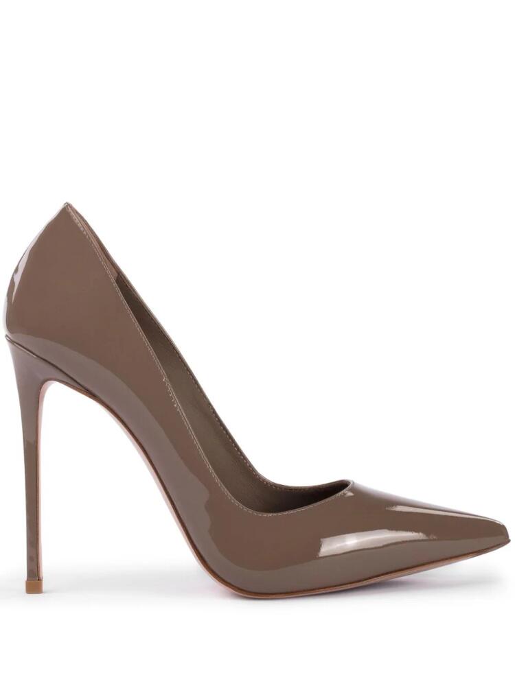 Le Silla Eva 120mm patent-leather pumps - Brown Cover