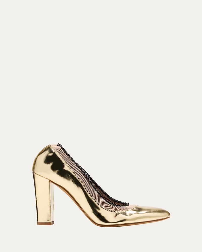 Ulla Johnson Elise Metallic Ruffle Pumps Cover