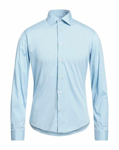 Brian Dales Man Shirt Light blue Size 15 ¾ Cotton, Polyamide, Elastane Cover