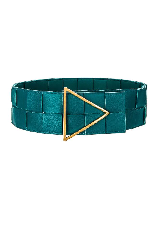 Bottega Veneta Intreccio Triangle Belt in Blue Cover