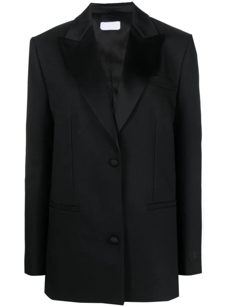 Off-White single-breasted tuxedo blazer - Black Cover