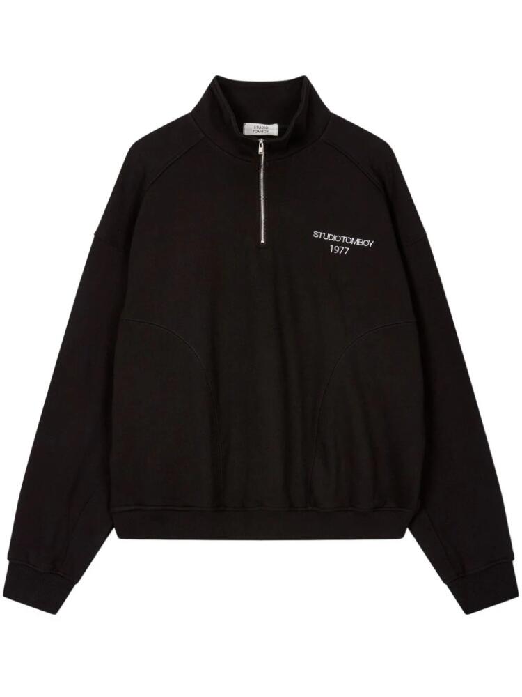 STUDIO TOMBOY zip-collar sweatshirt - Black Cover