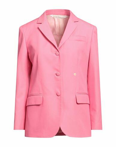 Palm Angels Woman Blazer Pink Cotton, Polyester Cover