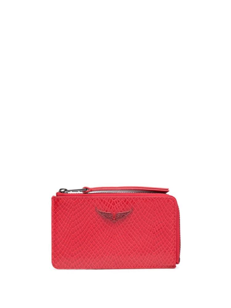 Zadig&Voltaire Wild python-effect cardholder - Red Cover