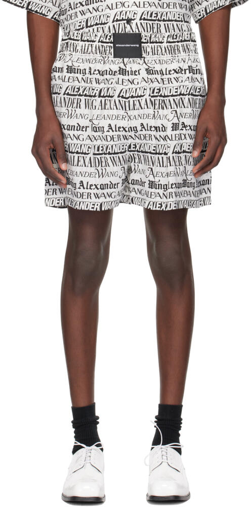 Alexander Wang White Newspaper Shorts Cover