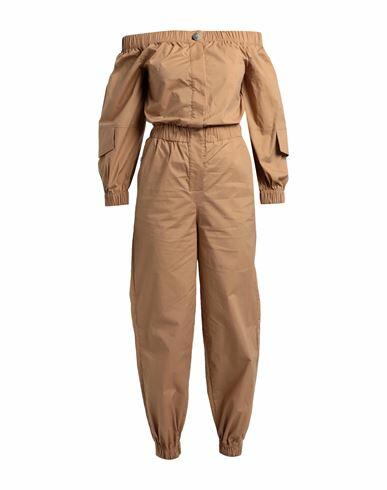 Jijil Woman Jumpsuit Camel Cotton, Elastane Cover