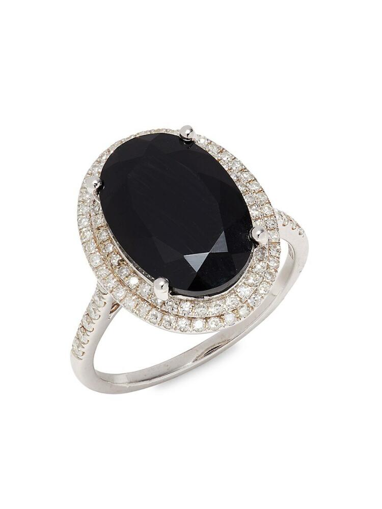 Effy Women's 14K White Gold, Onyx & Diamond Ring Cover