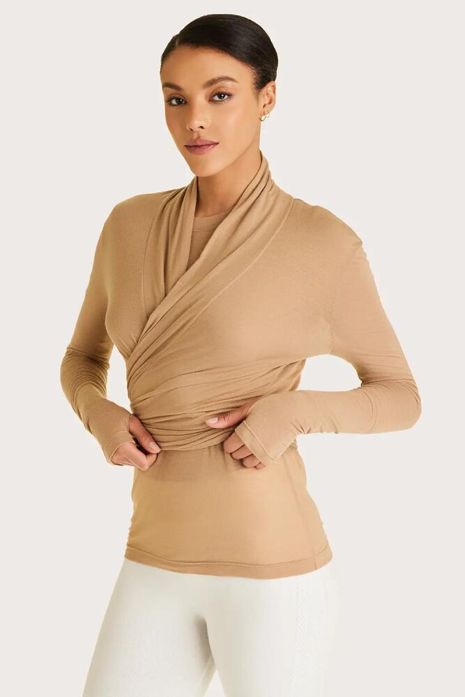 ALALA Washable Cashmere Cardigan in Camel Cover