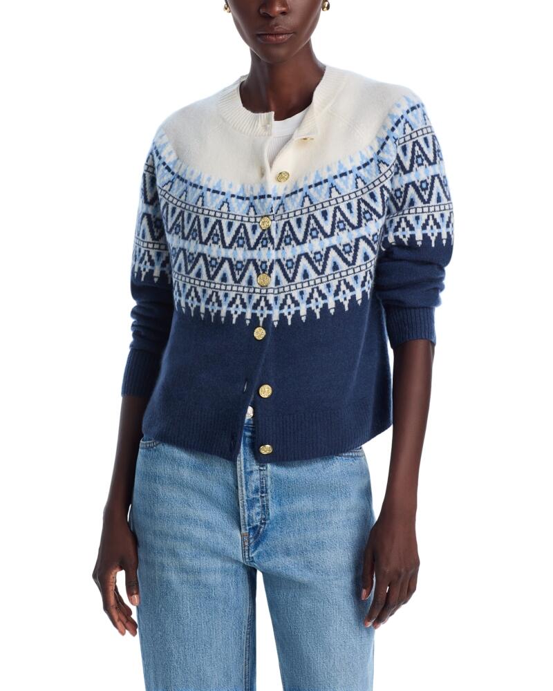 C by Bloomingdale's Cashmere Fair Isle Cardigan Sweater - Exclusive Cover