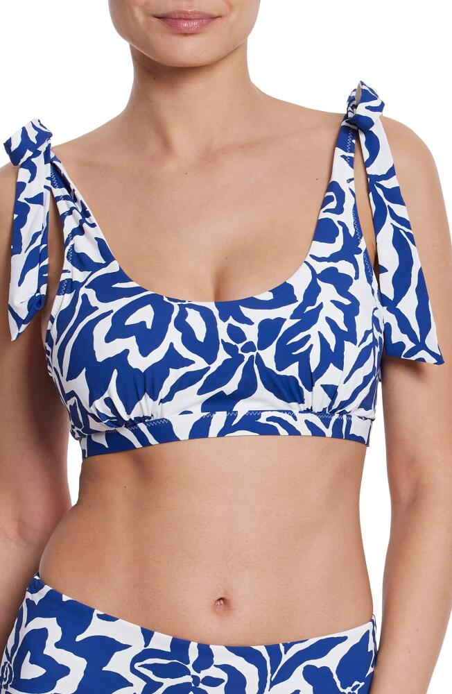 Hanky Panky Swim Scoop Bikini Top in Poolside Blue Print Cover