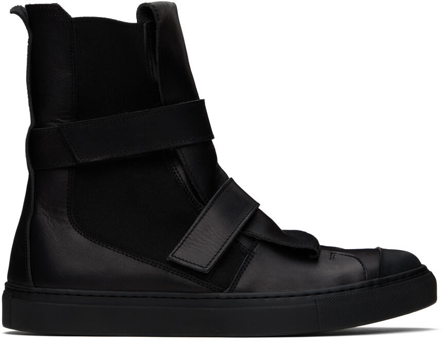 NICOLAS ANDREAS TARALIS Black Velcro Strap Sneakers Cover