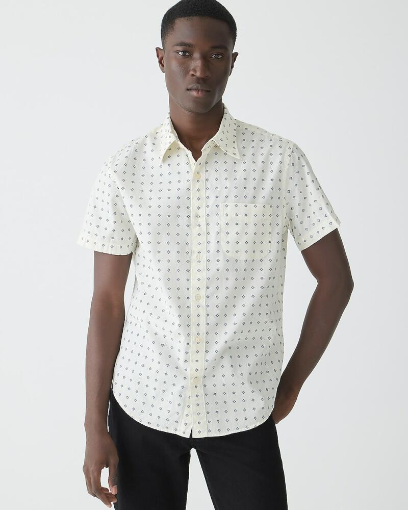 J.Crew Tall short-sleeve Secret Wash cotton poplin shirt with point collar Cover