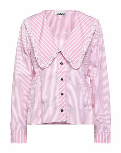 Ganni Woman Shirt Pink Organic cotton Cover