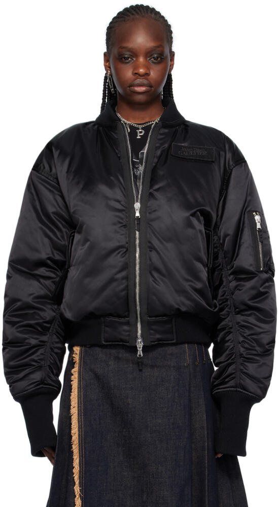 Jean Paul Gaultier Black Patch Bomber Jacket Cover