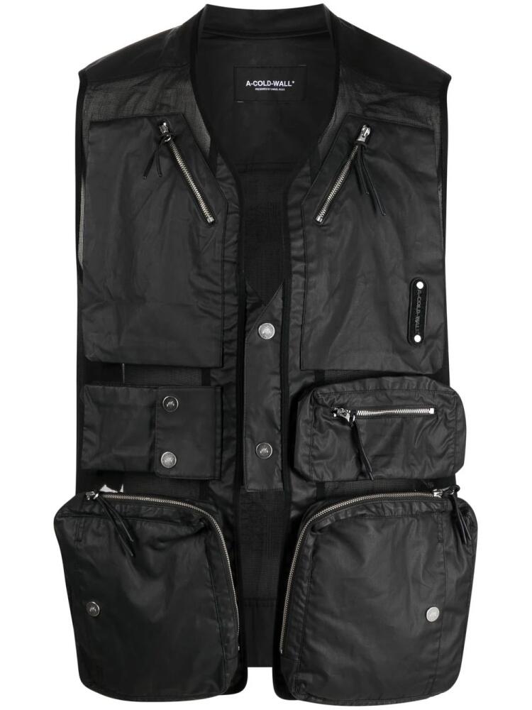 A-COLD-WALL* panelled utility vest - Black Cover