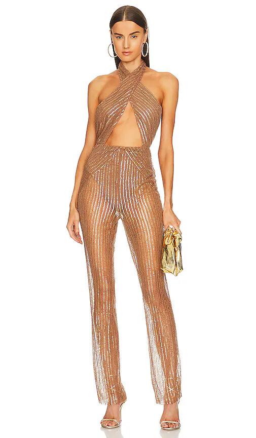 Michael Costello x REVOLVE Yasmin Jumpsuit in Brown Cover