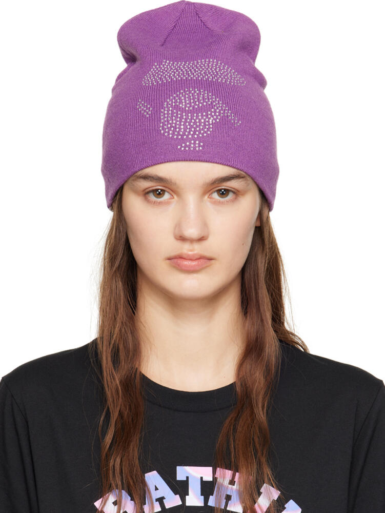 BAPE Purple Ape Face Stone Beanie Cover