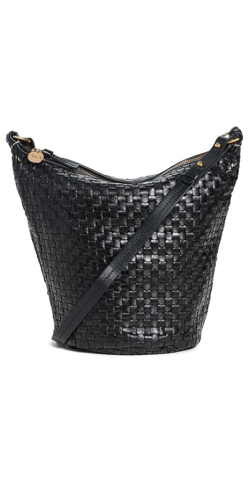 Clare V. Petite Jeanne Bag Black Woven Checker Cover