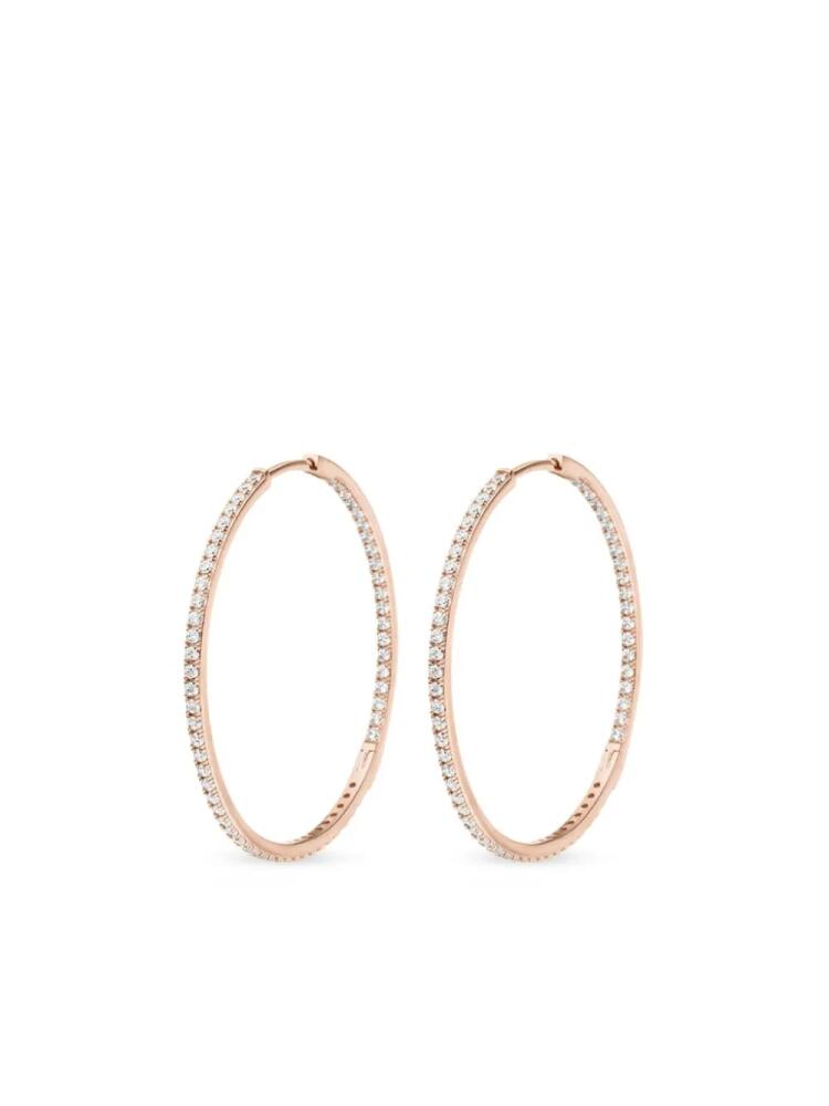 VEYNOU 14kt recycled rose gold Cleo diamond hoop earrings - Pink Cover