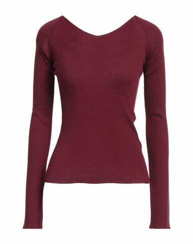 Roberto Collina Woman Sweater Burgundy Merino Wool Cover