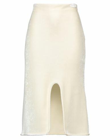 Jil Sander Woman Midi skirt Ivory Viscose, Virgin Wool, Polyamide, Elastane Cover