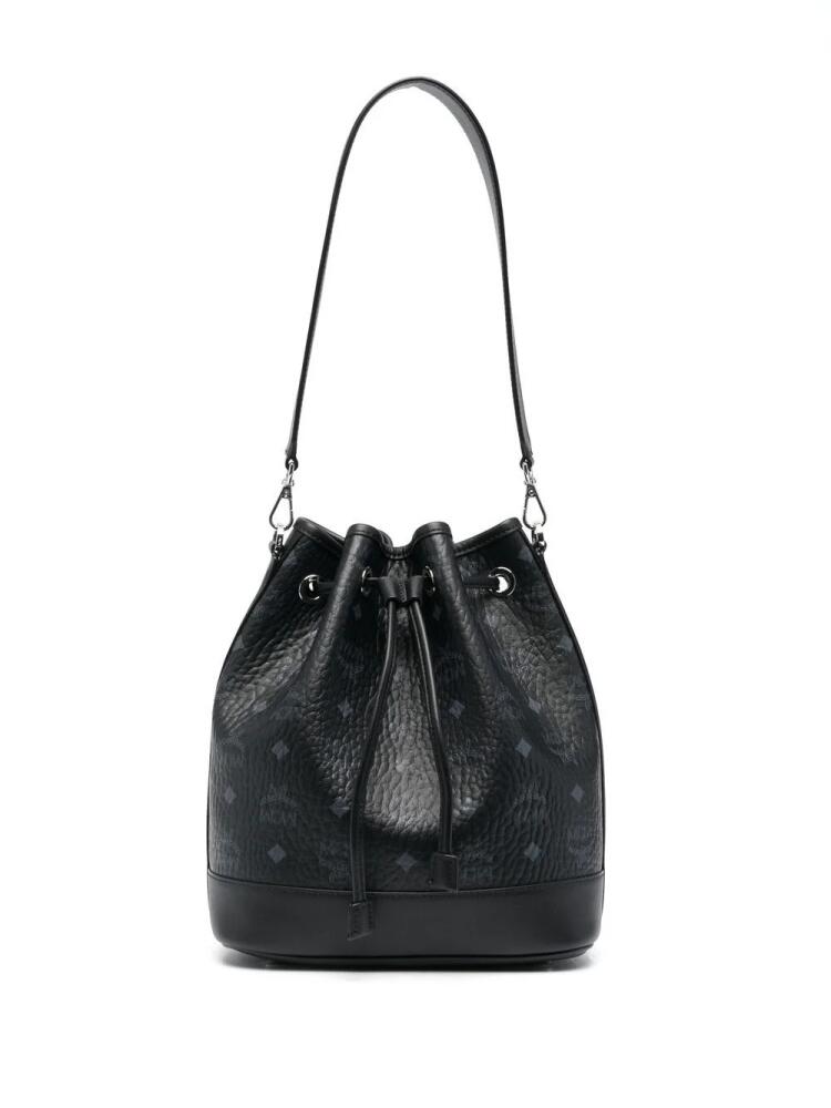 MCM Medium Dessau bucket bag - Black Cover