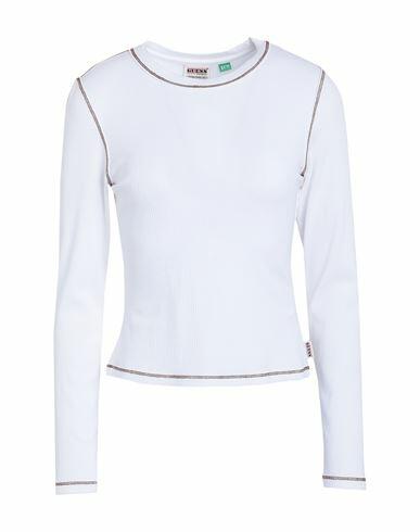 Guess Woman T-shirt White EcoVero viscose, Elastane Cover