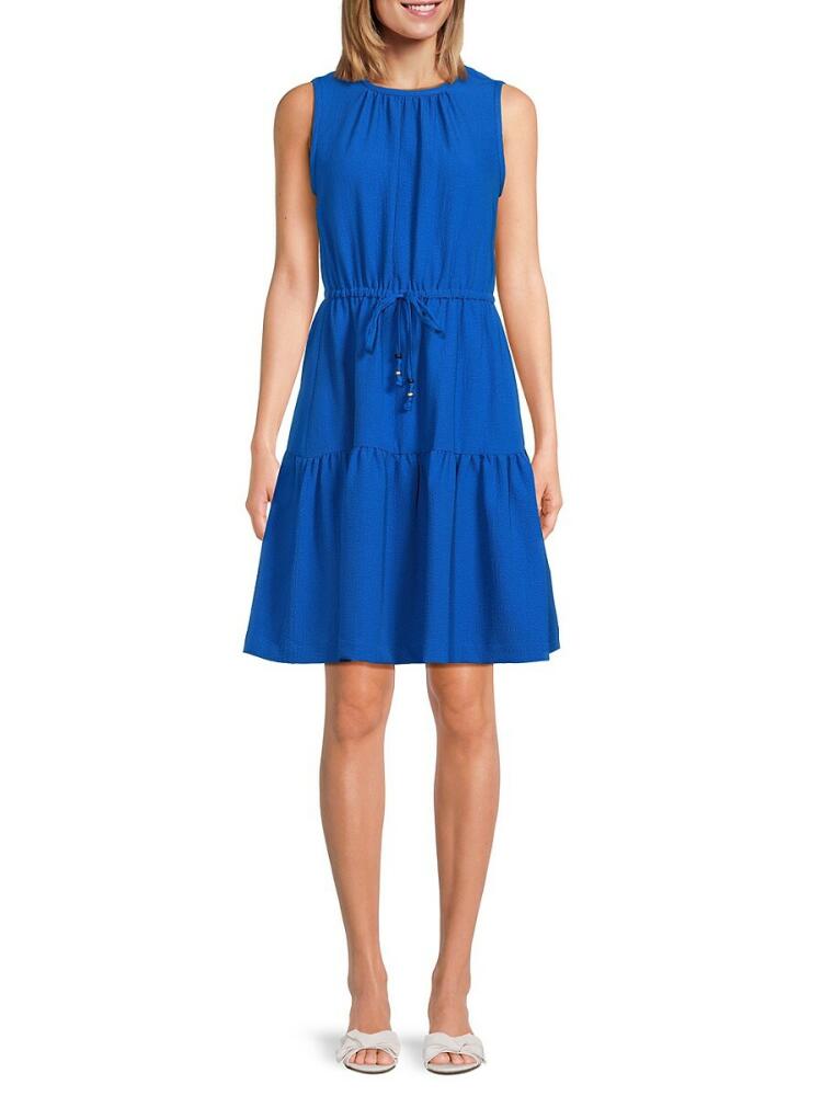 Calvin Klein Women's Sleeveless Mini Dress - Capri Blue Cover