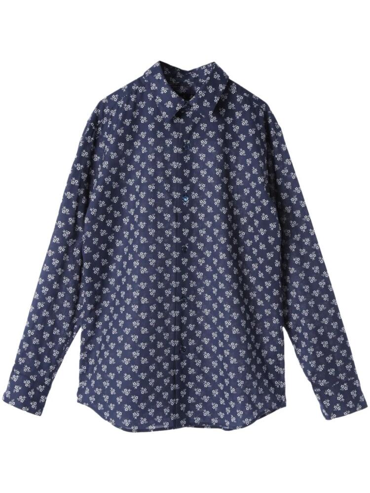 agnès b. Thomas floral-print shirt - Blue Cover