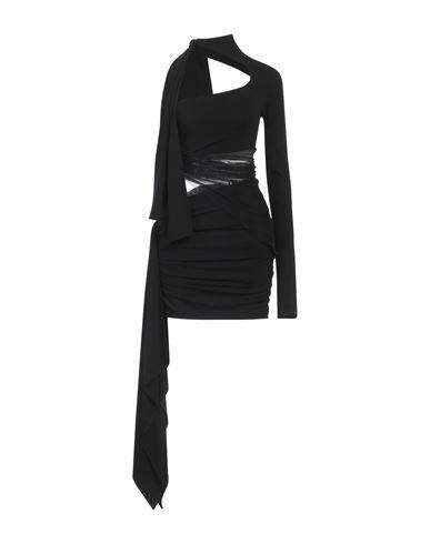 Mugler Woman Mini dress Black Viscose, Elastane, Polyamide Cover