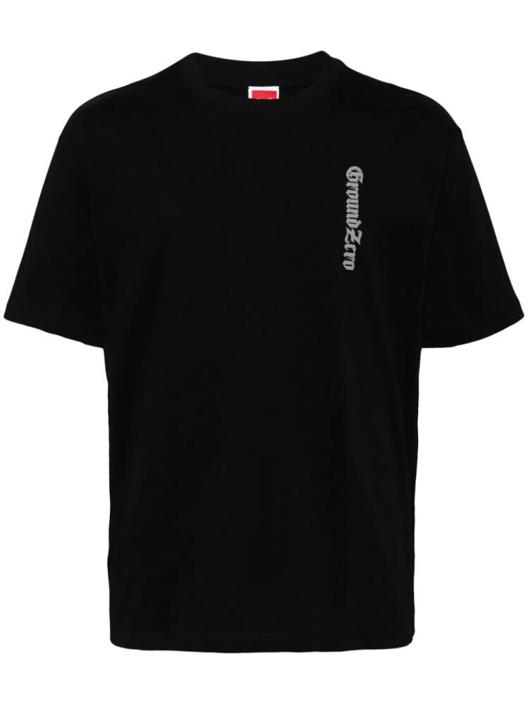 Ground Zero logo-print cotton T-shirt - Black Cover