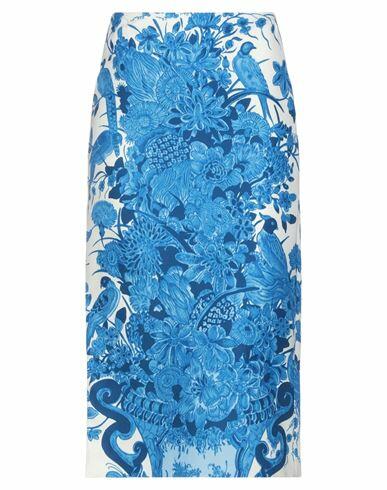 Valentino Garavani Woman Midi skirt Azure Virgin Wool, Silk Cover