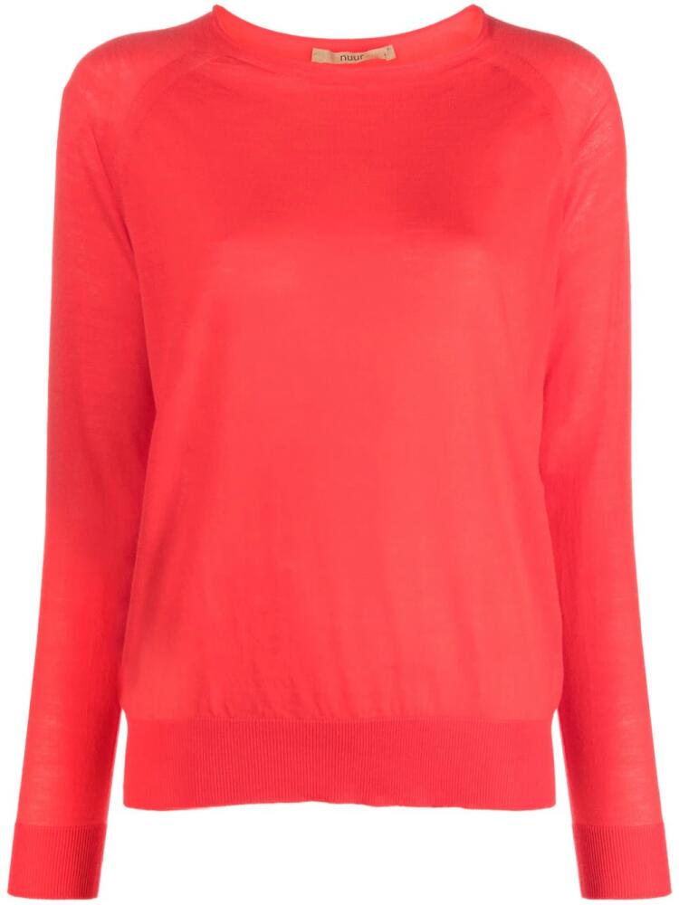 Nuur crew-neck merino wool jumper - Red Cover