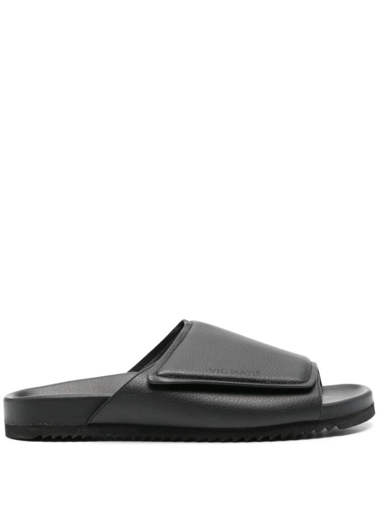 Vic Matie Butter leather slides - Black Cover