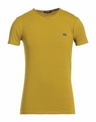 Yes Zee By Essenza Man T-shirt Acid green Cotton, Elastane Cover