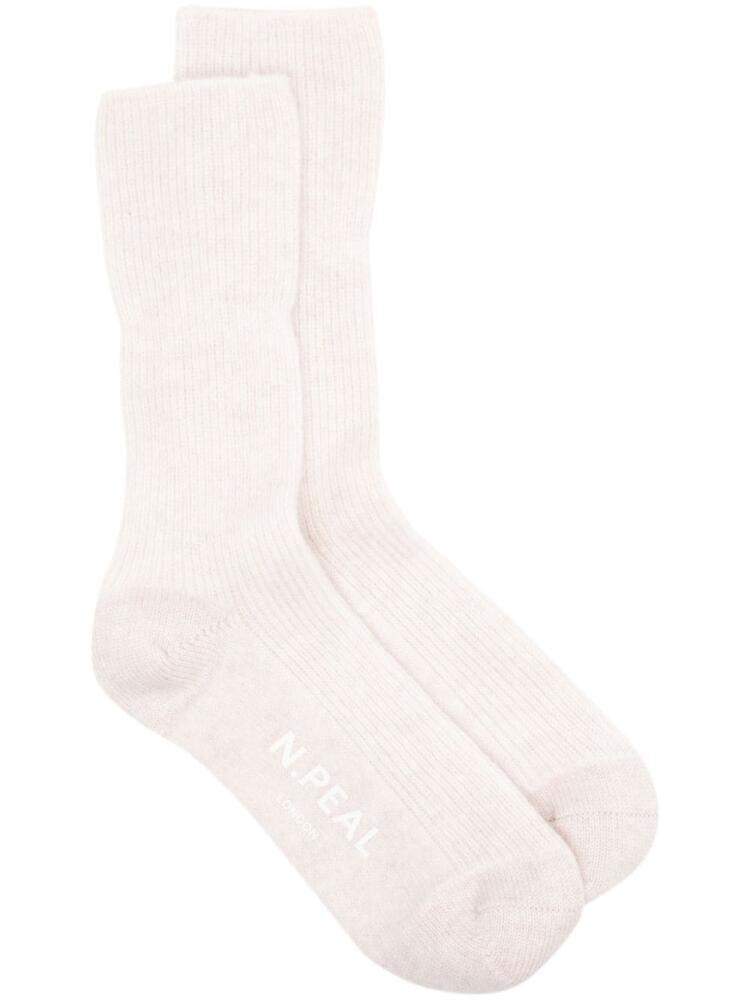 N.Peal Rib Bed Socks - Neutrals Cover