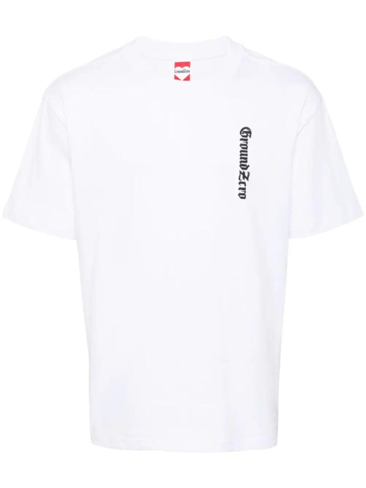 Ground Zero logo-print cotton T-shirt - White Cover