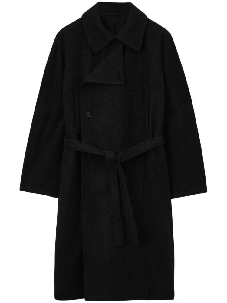 LEMAIRE asymmetrical wool coat - Black Cover