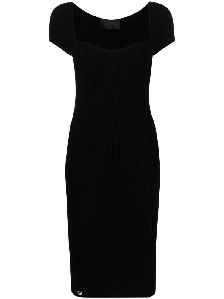 Philipp Plein rib-knit midi dress - Black Cover