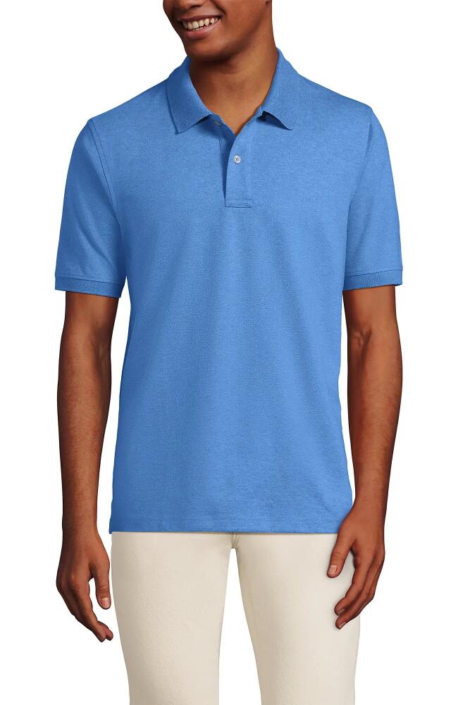 Lands' End Short Sleeve Comfort-First Mesh Polo Shirt in Bermuda Blue Heather Cover