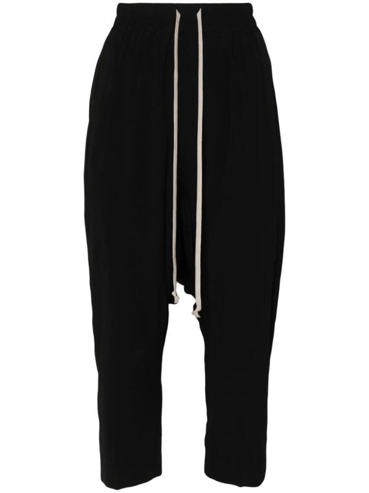 Rick Owens drop-crotch cropped trousers - Black Cover